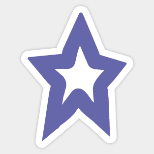 Star Very Peri Periwinkle Blue Color of the Year 2022 Sticker